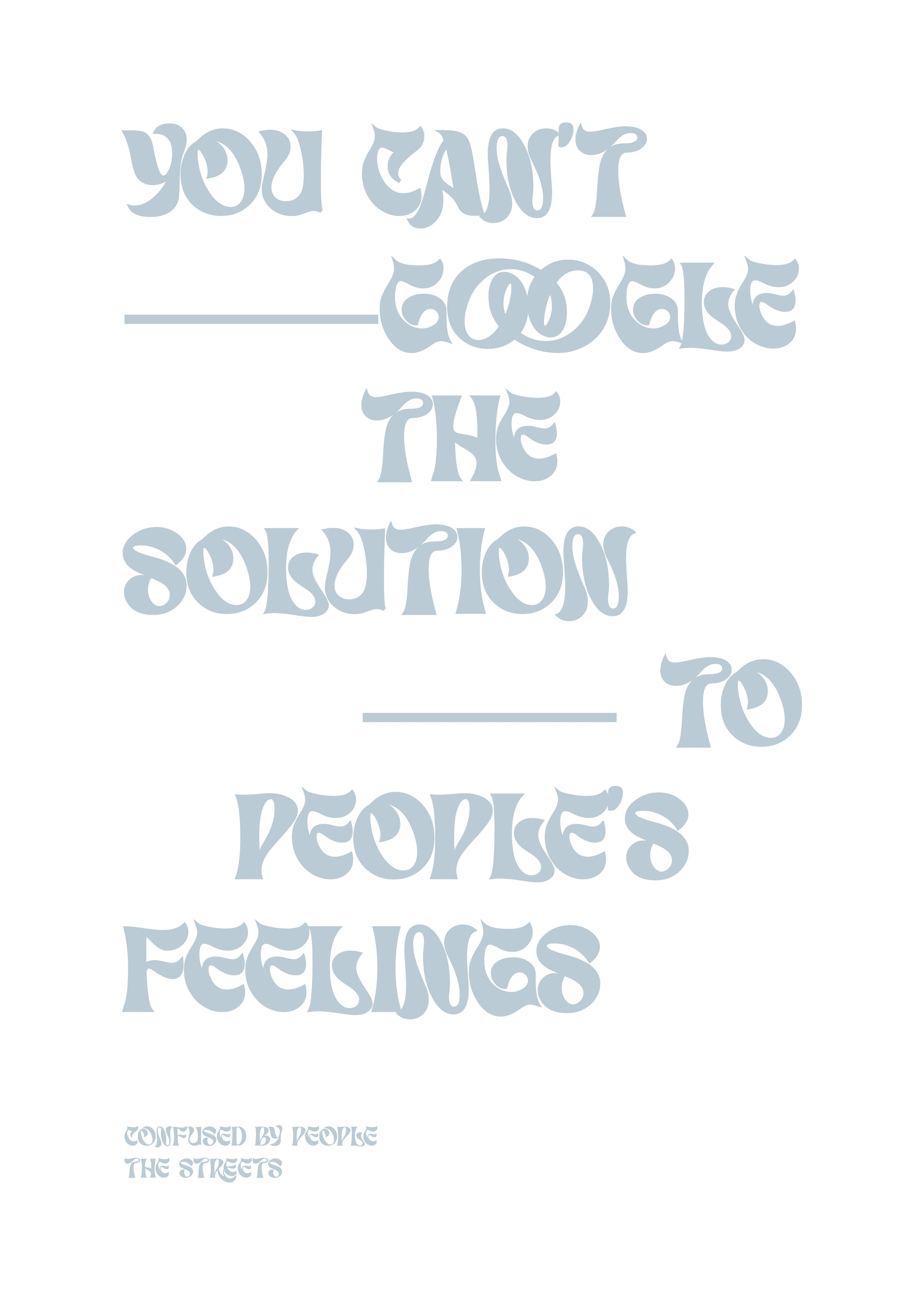 You can't Google the solution to people's feelings