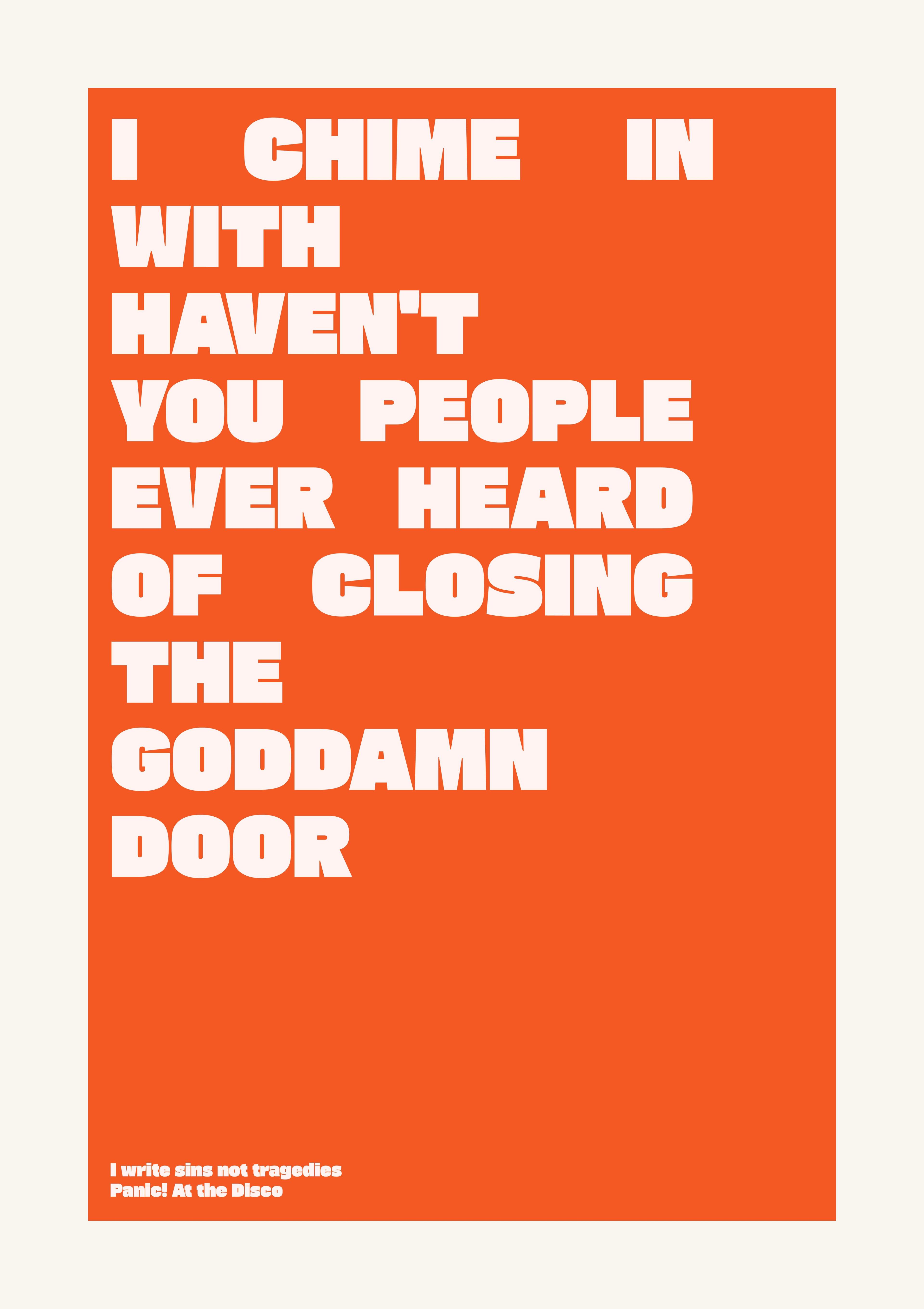 I chime in with haven't you people ever heard of closing the goddamn door