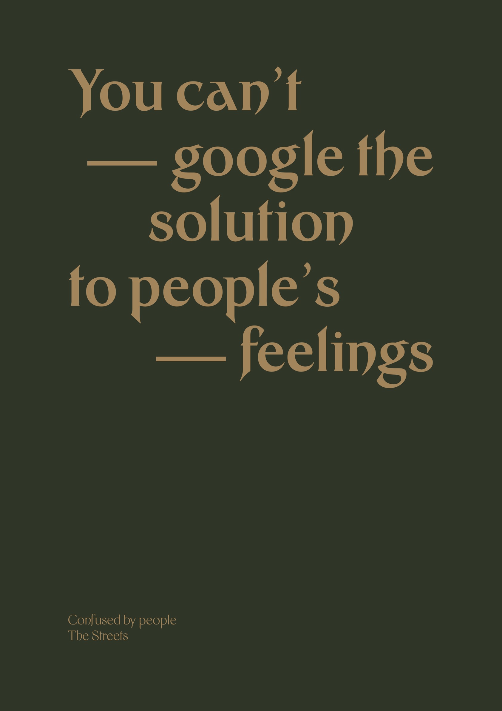 You Can't Google The Solution To People's Feelings Minimal
